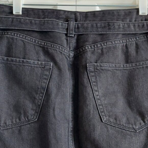 Hollister Black Denim Ultra High-Rise Midi-Skirt Junior's Size 11 - Picture 4 of 7